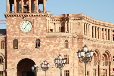 Yerevan capital of Armenia - central square in this town clipart