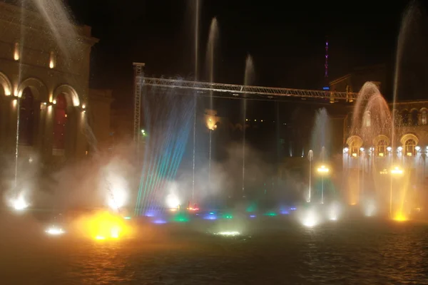Sjungande fontäner i Jerevan — Stockfoto