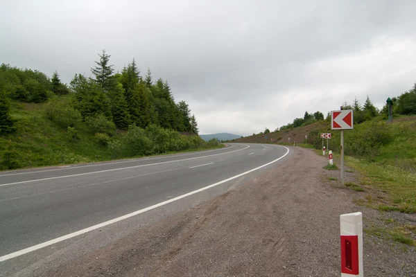 stock image Road at the Carpathian Mountains (Ukraine)