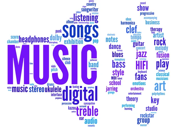 stock image Audio symbol tagcloud