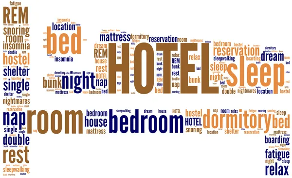 stock image Hotel pictogram tagcloud