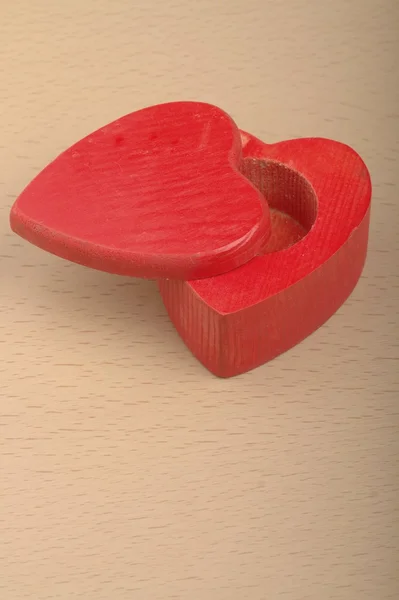 Coração - caixa em forma — Fotografia de Stock