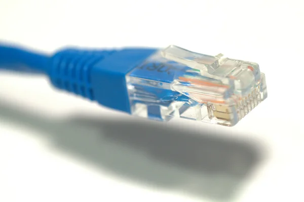 Синій кабель Ethernet — стокове фото