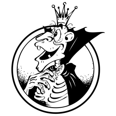 Funny picture of a vampire clipart