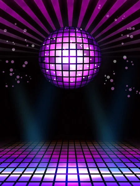 Techno disco magic ball poster layout completo — Foto Stock