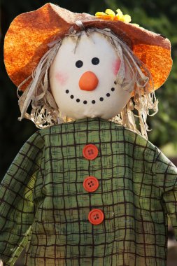 Scarecrow in the garden clipart