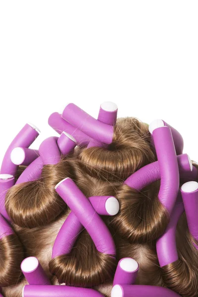 Włosy z lokówki — Zdjęcie stockowe