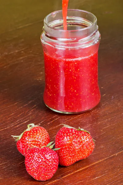 stock image Strawberries and jelly