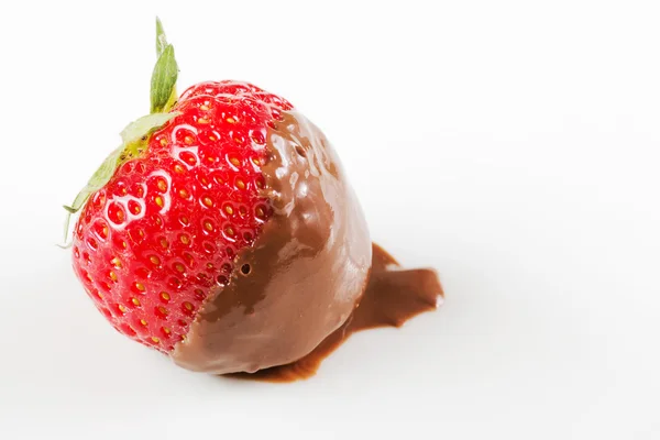 Erdbeere mit Schokolade — Stockfoto