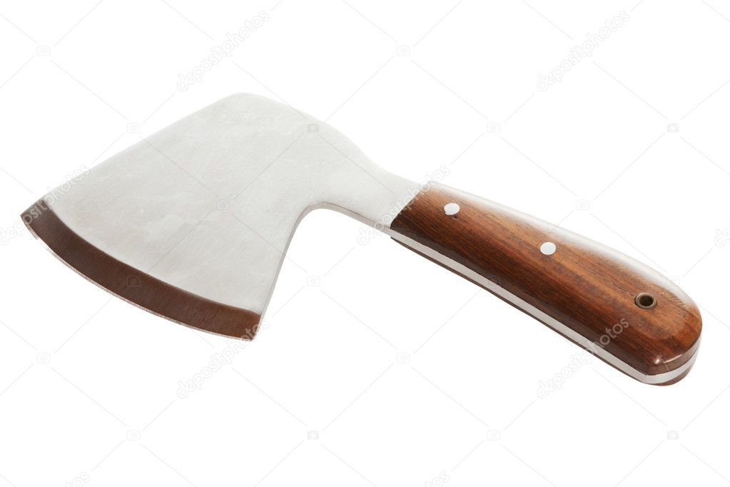 Cleaver with wooden handle