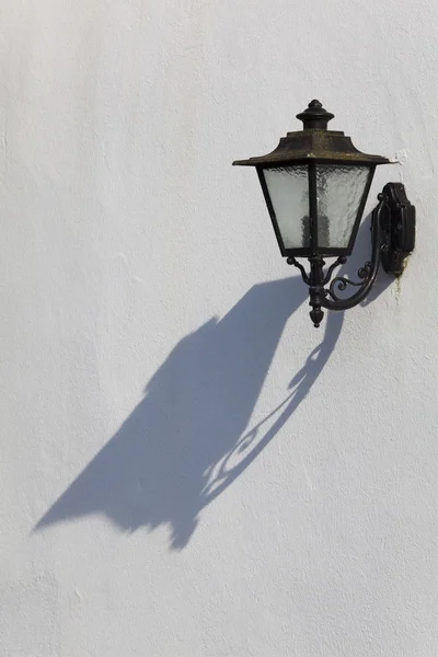 Lampada da strada, Espelette, Pirenees Atlantiques, Aquitania, Francia — Foto Stock