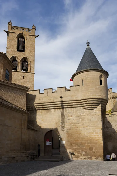 Kastély Olite, Navarra, Spanyolország — Stock Fotó