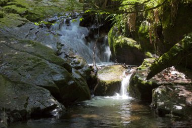 Waterfall in the natural park of Saja-Besaya, Cantabria, Spain clipart