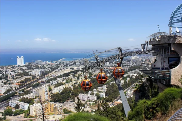 Ferrovia funicular em Haifa — Fotografia de Stock