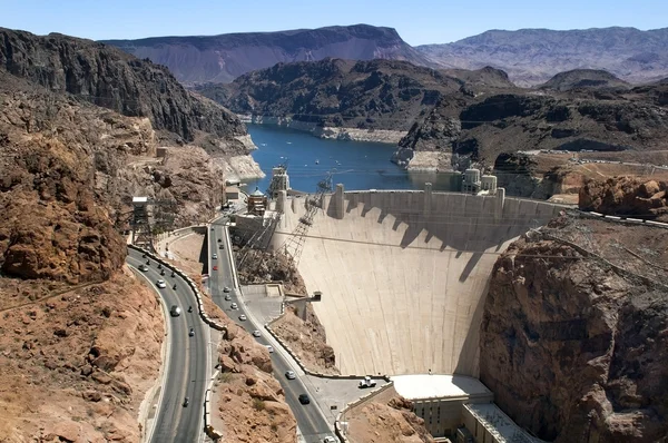 Aerial view of Hoover Dam ,Colorado River — Stock Photo, Image