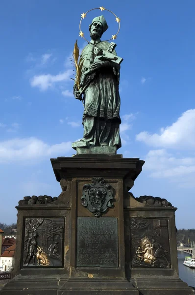 Statue on Charles Bridge , Prague , Czech republic — Stock Photo, Image