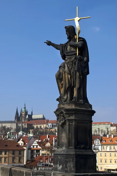 Statua sul Ponte Carlo, Praga — Foto Stock