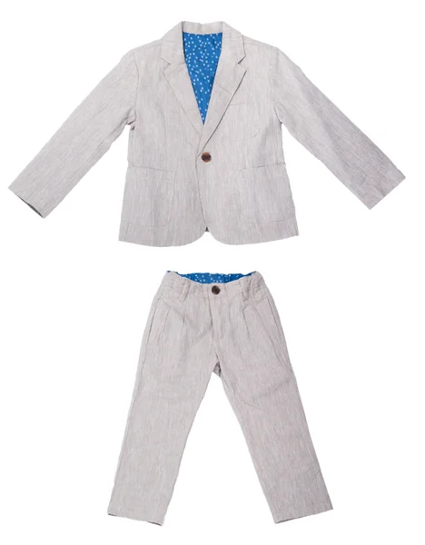 Дитячий одяг на білому ізольованому тлі — стокове фото
