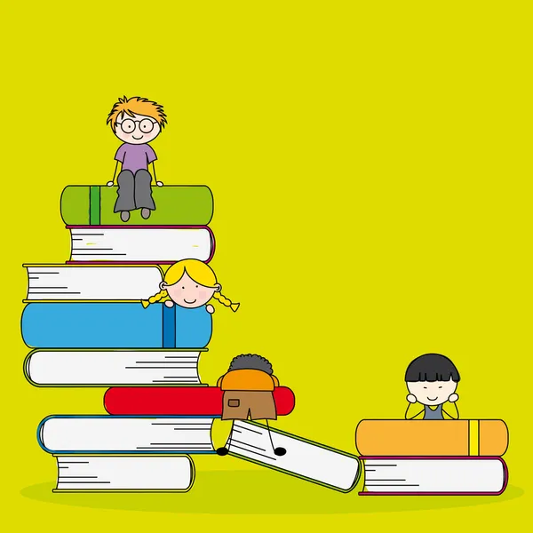 Φοιτητές και βιβλία — Διανυσματικό Αρχείο