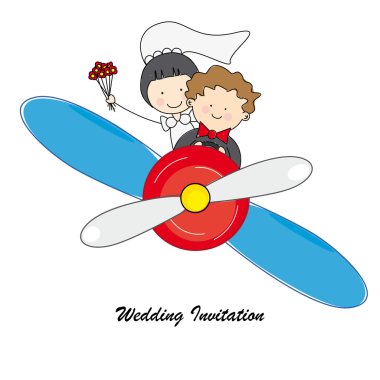 Wedding invitation clipart