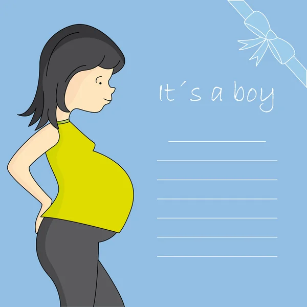 Cartão de saudação de nascimento do bebê — Vetor de Stock