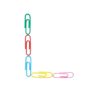 Letter L made with clips clipart