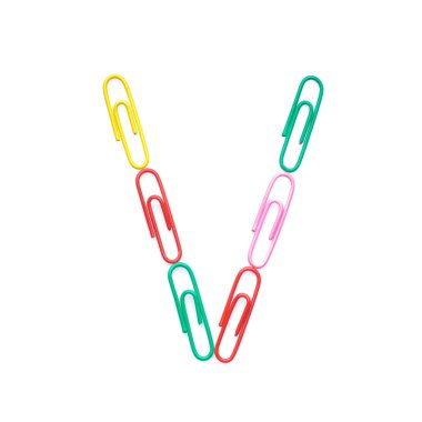 Letter V made with clips clipart