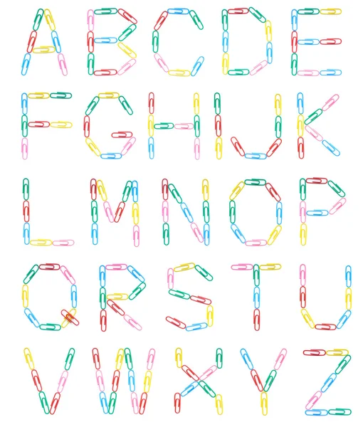 Alphabet Paperclips Lettres majuscules — Photo