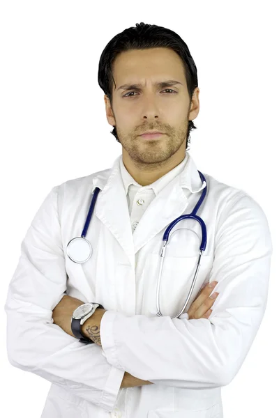Cool good looking serious doctor — Stock Photo, Image