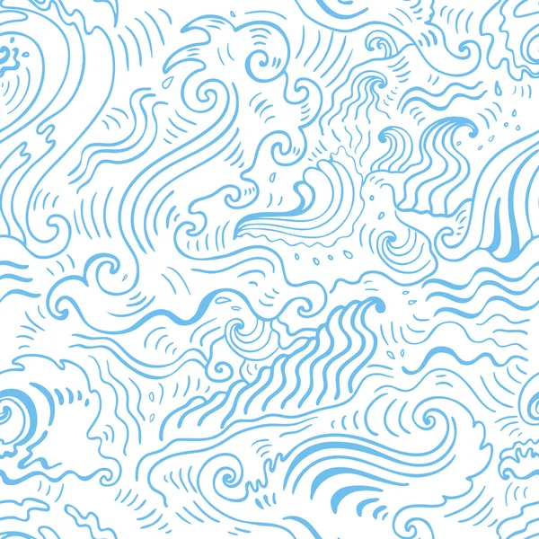 Fondo marino. Ilustración vectorial dibujada a mano — Vector de stock