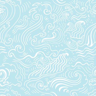 Sea background. Hand drawn vector illustration clipart