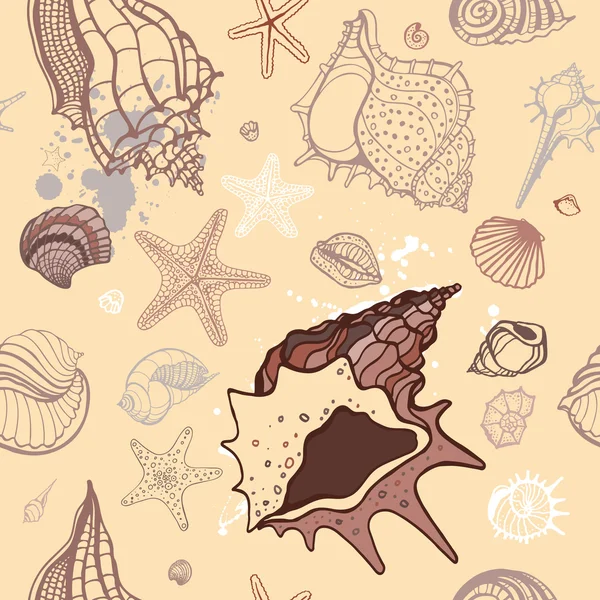 Fondo marino. Ilustración vectorial dibujada a mano — Archivo Imágenes Vectoriales