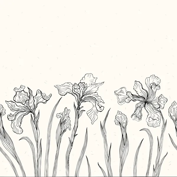 Fundo floral abstrato. Íris . — Vetor de Stock
