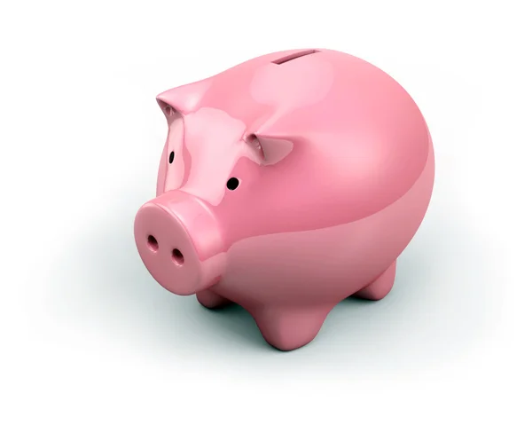Piggy bank pénzt rovat — Stock Fotó