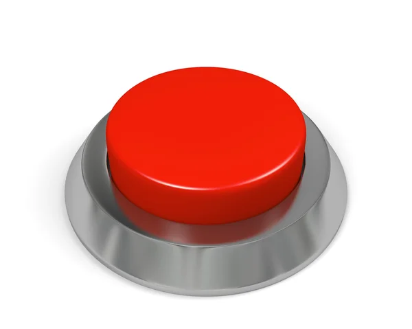 Czerwony przycisk pusty — Zdjęcie stockowe
