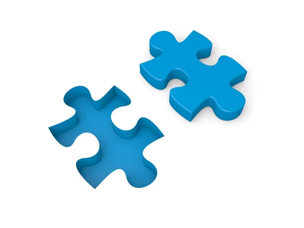 Blauwe puzzel — Stockfoto