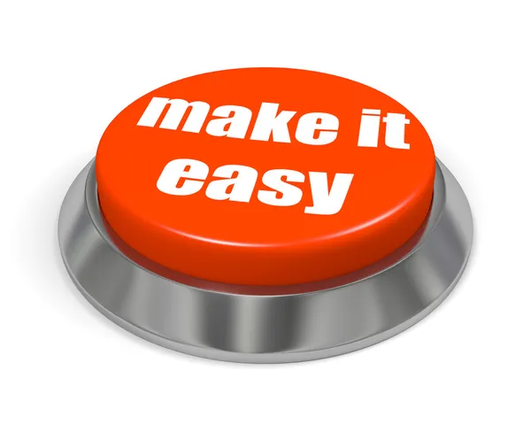 Botón hacen fácil — Foto de Stock