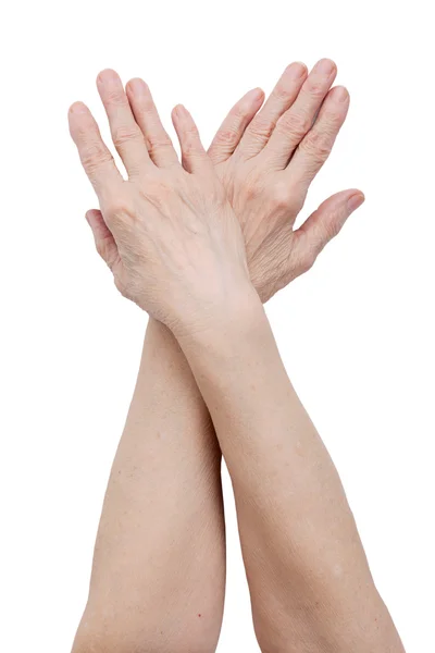 Yaşlı bir kadının elleri. — Stok fotoğraf