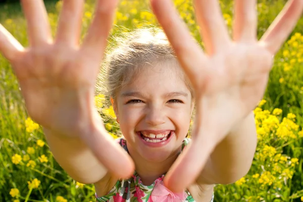 Little girl having fun — Stock Photo, Image