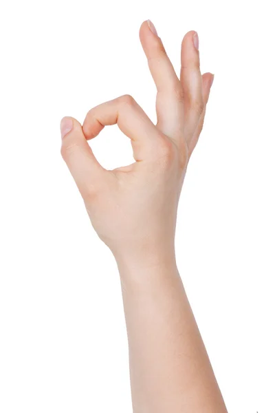 Ludzką ręką gest pokazuje dobrze — Zdjęcie stockowe