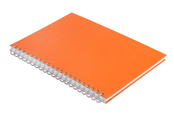 与橙色封面笔记本 — 图库照片