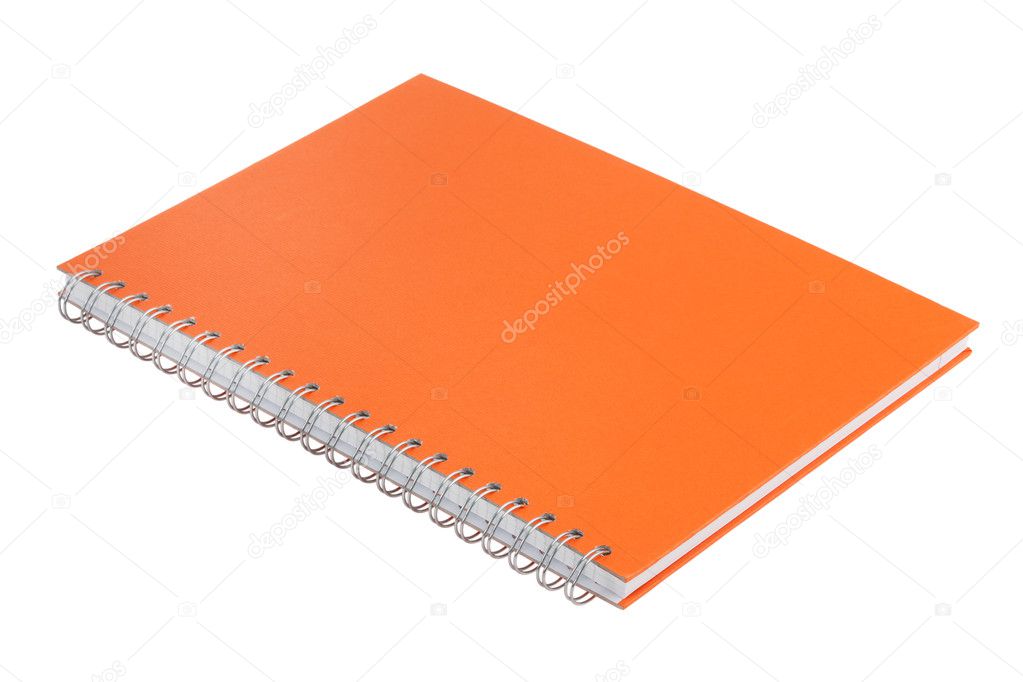 Notebook with an orange cover