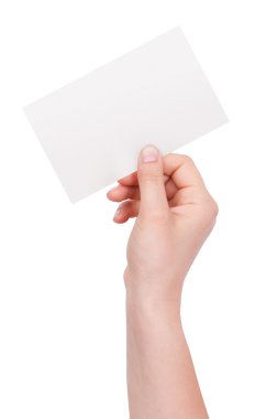 Paper envelope in his hand of man clipart