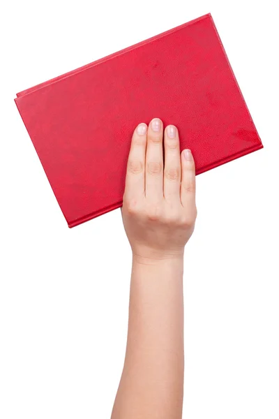 Het boek is in de rode kaft — Stockfoto