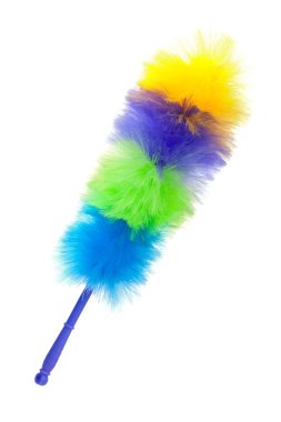 Fluffy brush to clean the dust clipart