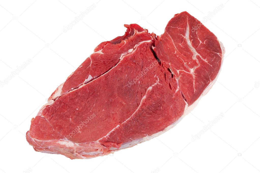 Cut off a piece of fresh meat