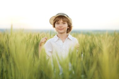 Little boy in the hat clipart