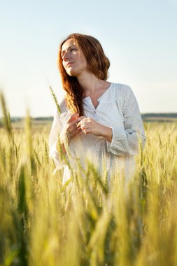 Woman with her hair down clipart