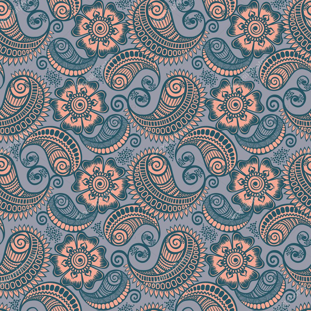 Seamless elegant paisley pattern — Stock Vector © OlgaLIS #10910271