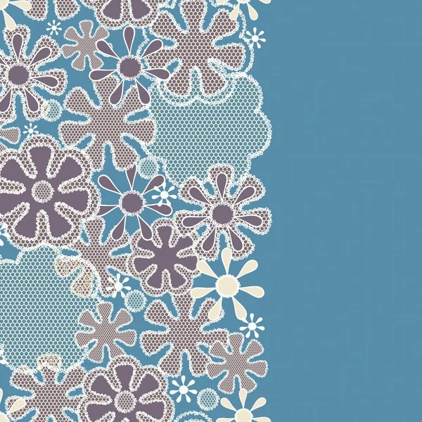 Άνευ ραφής αφηρημένη δαντέλα λουλουδάτο μοτίβο — Διανυσματικό Αρχείο